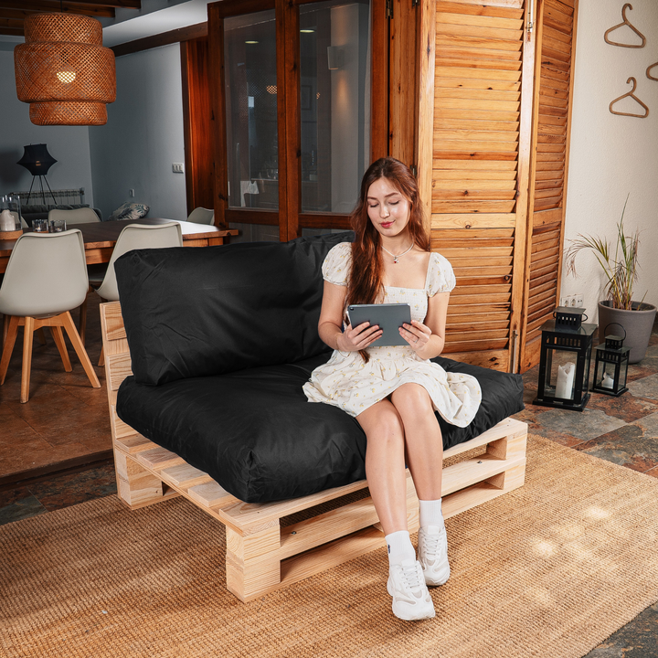Waterafstotende palletkussens met afneembare hoes - SET