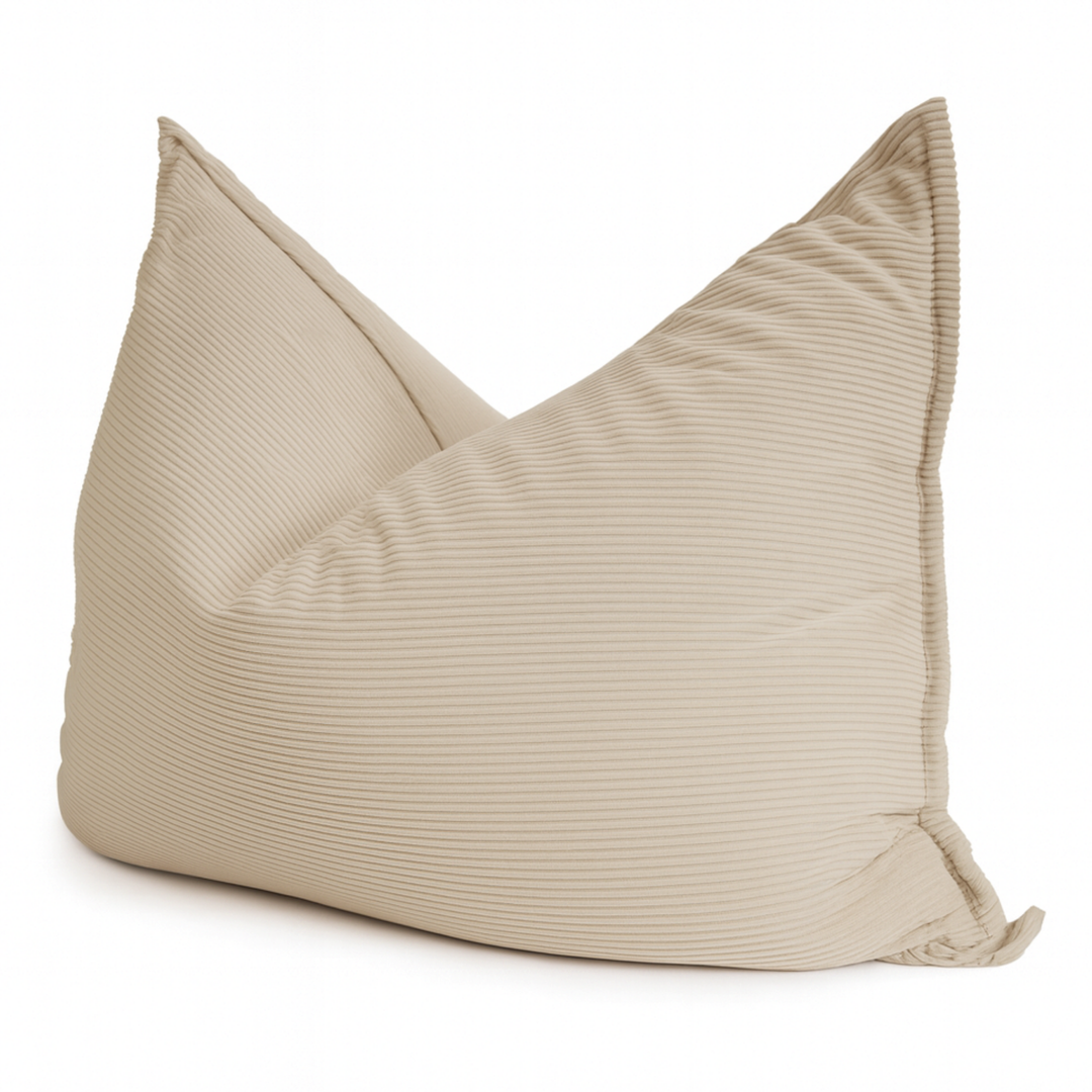Poef van geribd fluweel met afneembare hoes - 140x180 cm