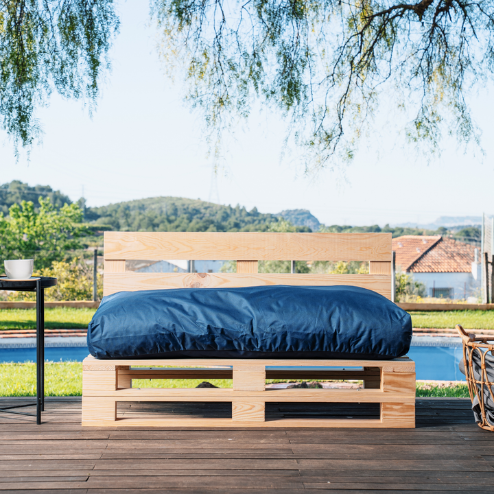 Waterafstotend palletkussen met afneembare hoes - Zitting 120x80 cm