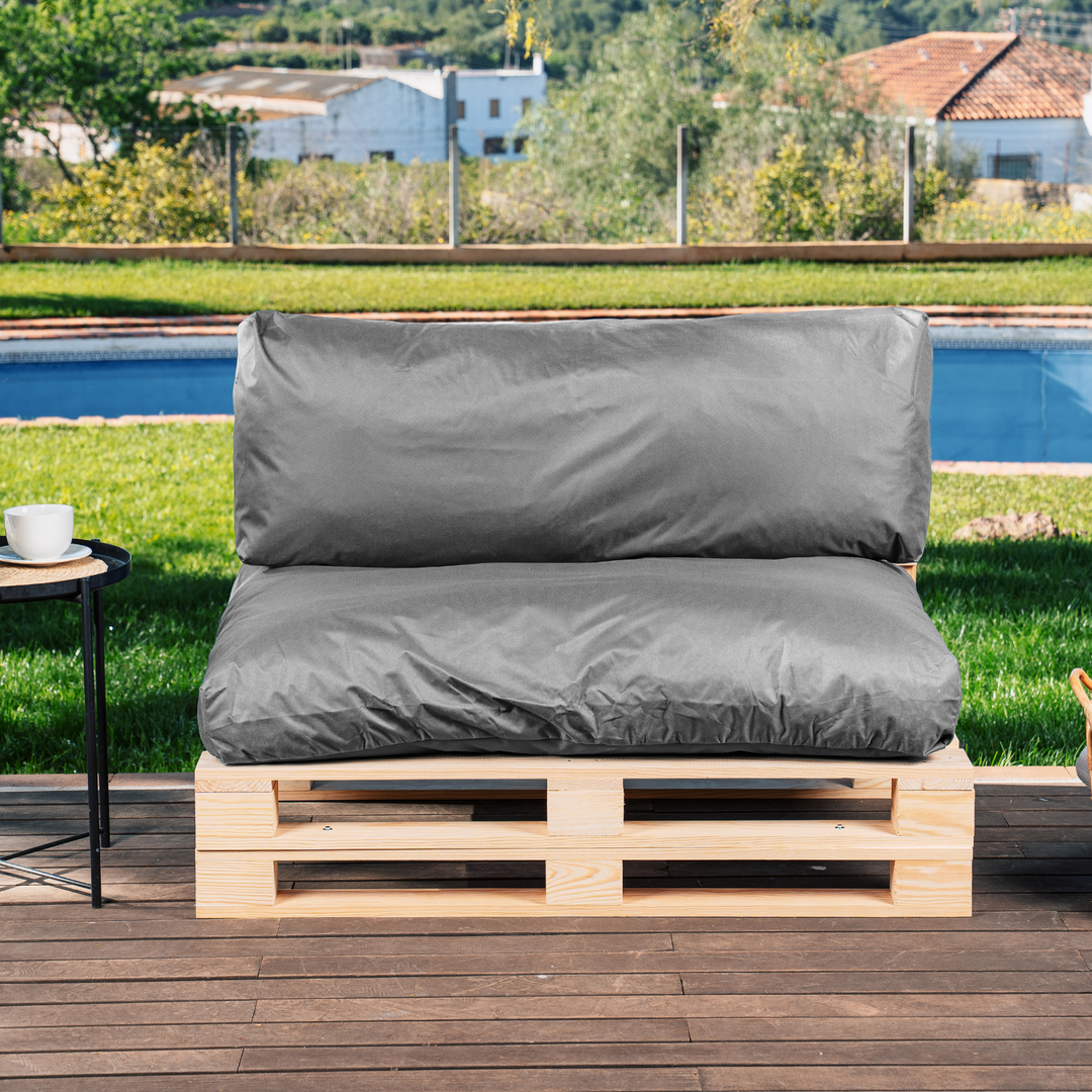 Waterafstotende palletkussens met afneembare hoes - SET