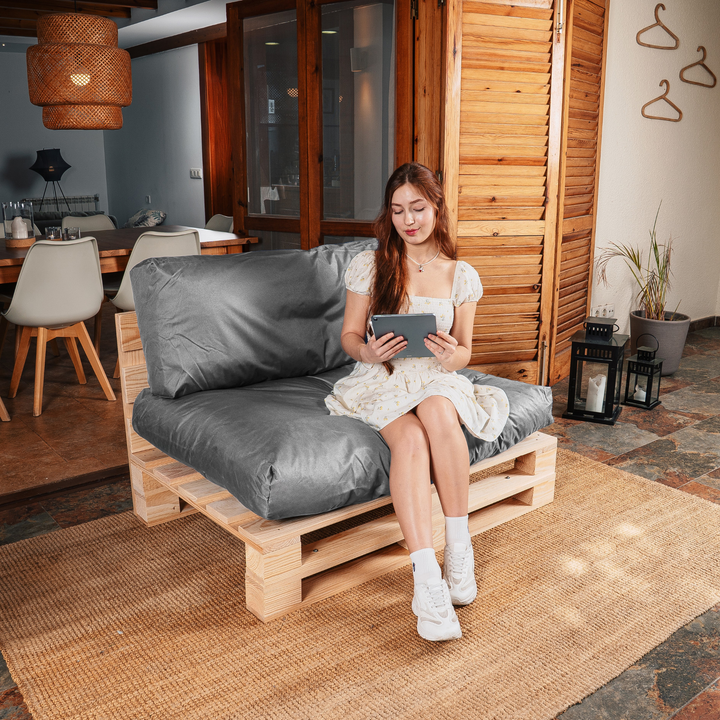 Waterafstotende palletkussens met afneembare hoes - SET