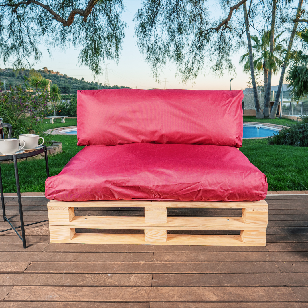 Waterafstotende palletkussens met afneembare hoes - SET