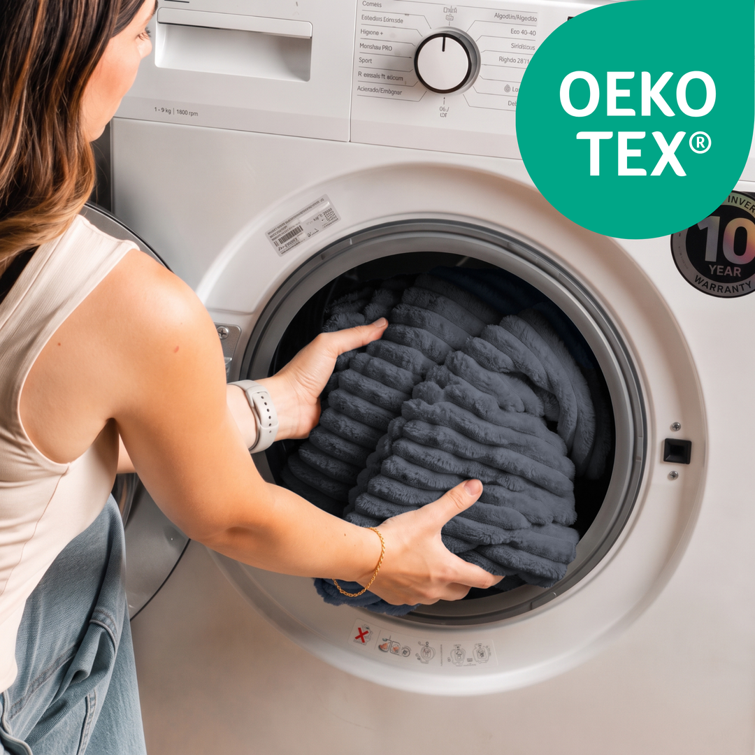 Housse du canapé modulable en velours côtelé gris foncé lavable en machine, marquage OEKO-TEX®