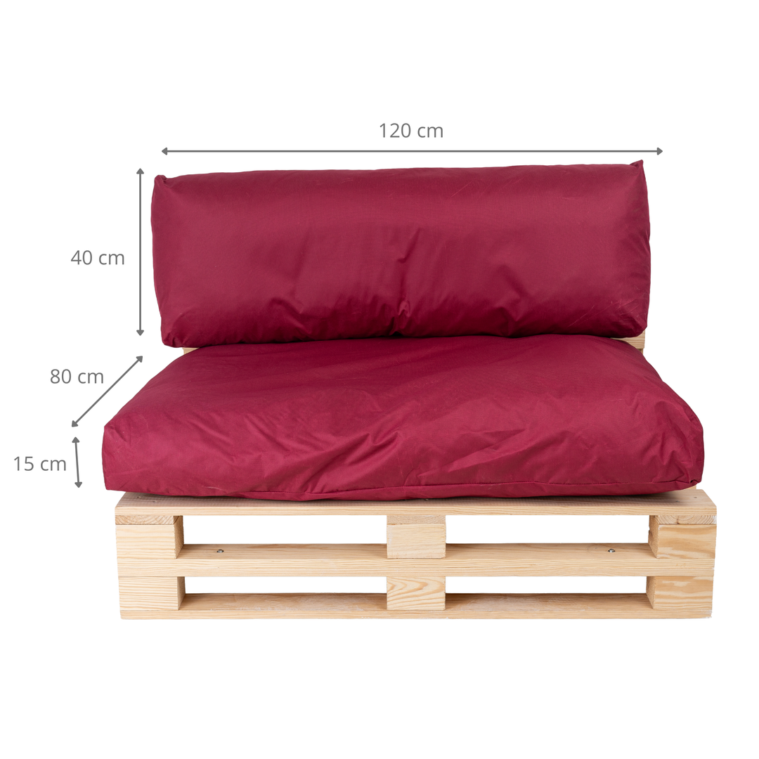 Waterafstotende palletkussens met afneembare hoes - SET