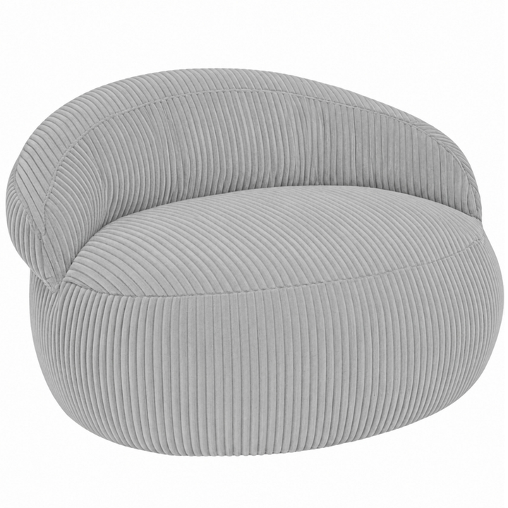 Pouf XXL en velours côtelé, vue de face