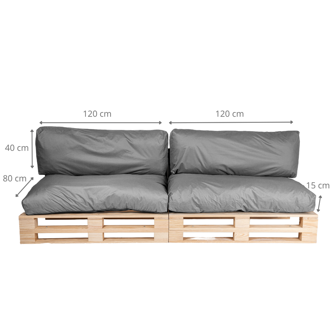 Waterdichte afneembare palletkussens - SET VAN 2