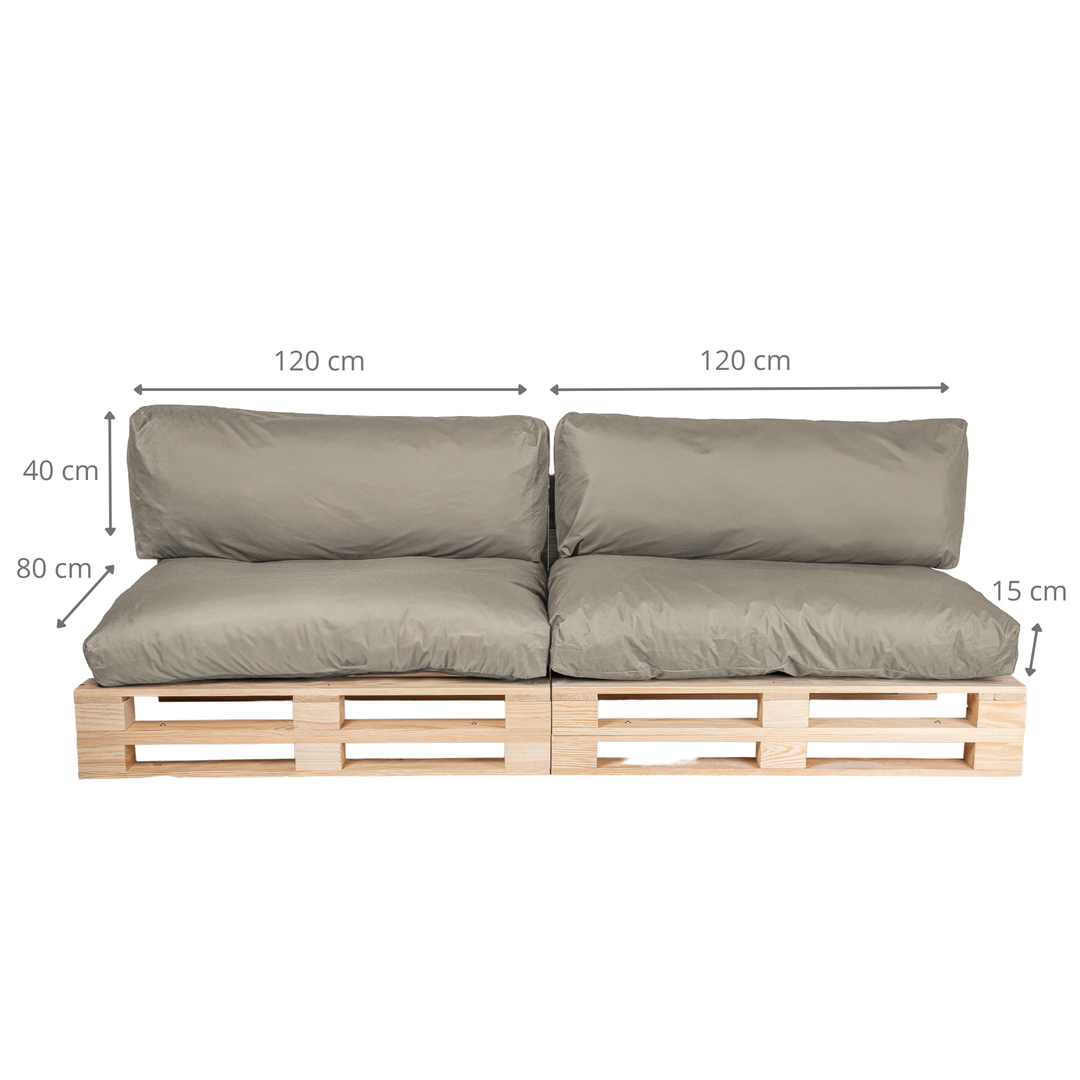 Waterdichte afneembare palletkussens - SET VAN 2