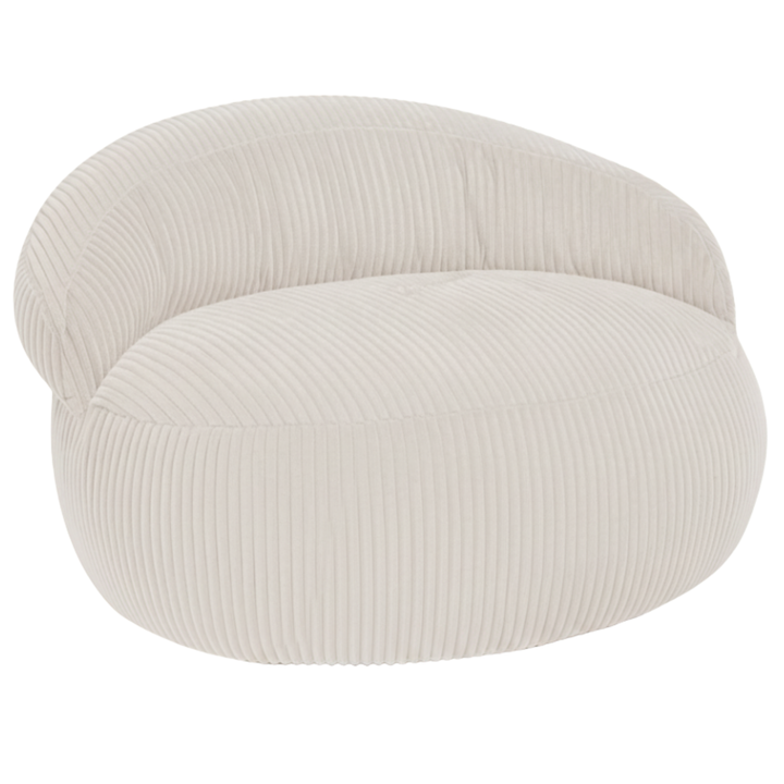 Pouf XXL en velours côtelé, vue de face