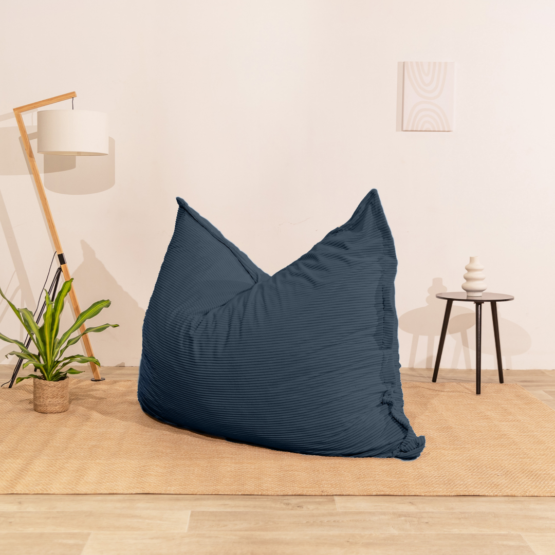 Poef van geribd fluweel met afneembare hoes - 140x180 cm