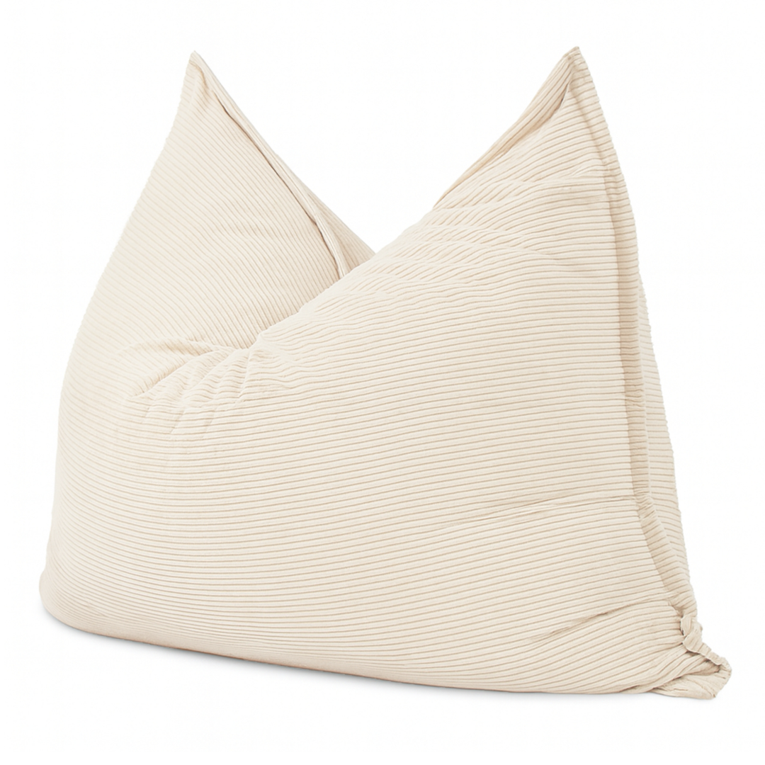 Poef van geribd fluweel met afneembare hoes - 140x180 cm