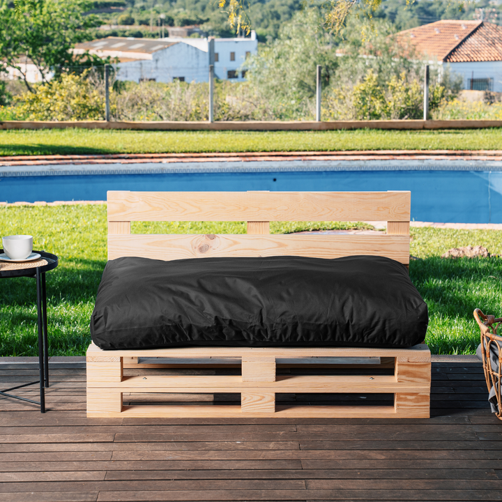 Waterafstotend palletkussen met afneembare hoes - Zitting 120x80 cm