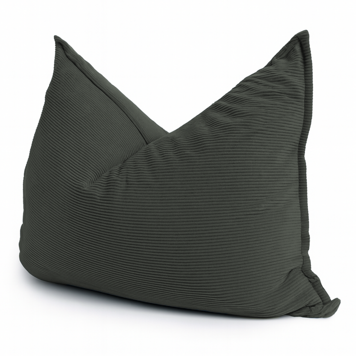 Poef van geribd fluweel met afneembare hoes - 140x180 cm