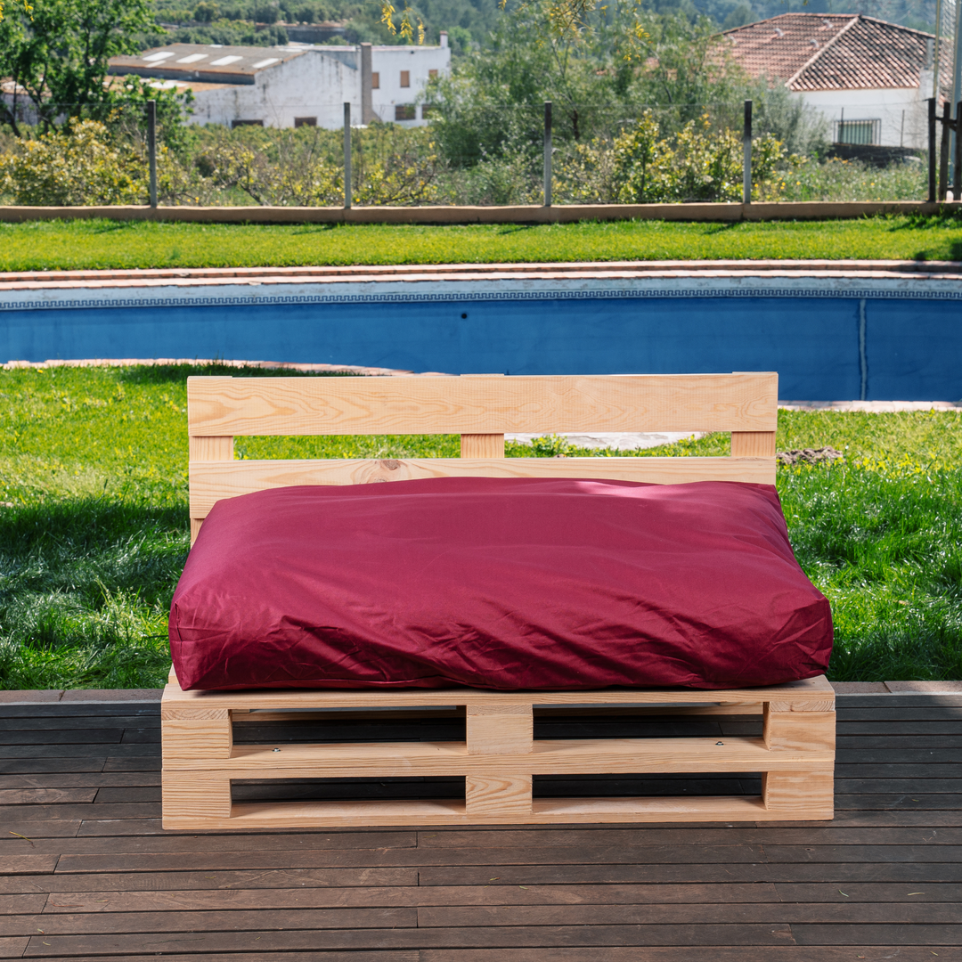 Waterafstotend palletkussen met afneembare hoes - Zitting 120x80 cm