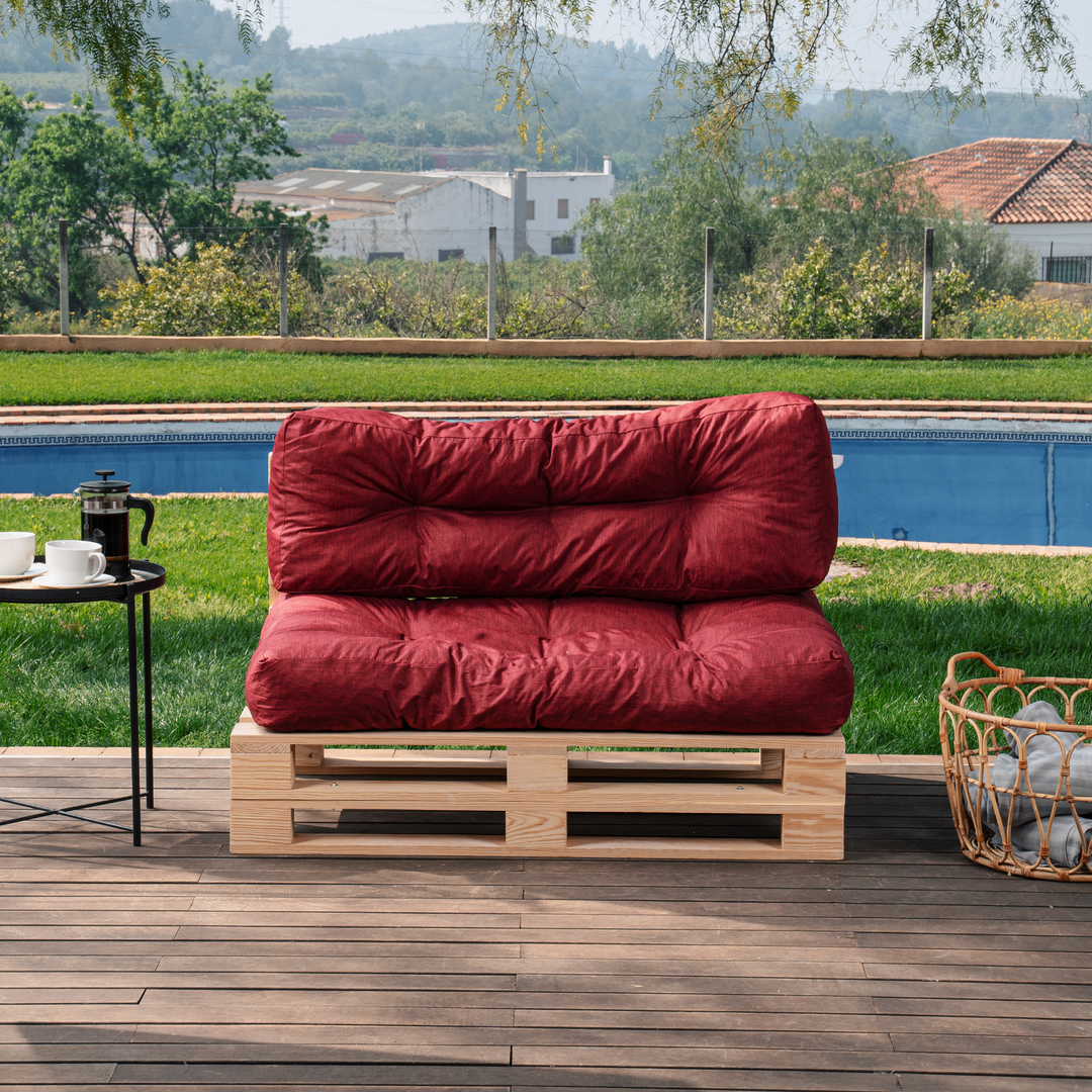 Set zit/rugkussen voor palletbank