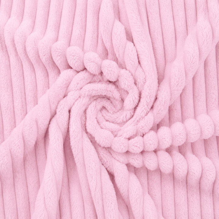 Housse de pouf poire fourrure côtelée, gros plan sur la texture du tissu côtelé
