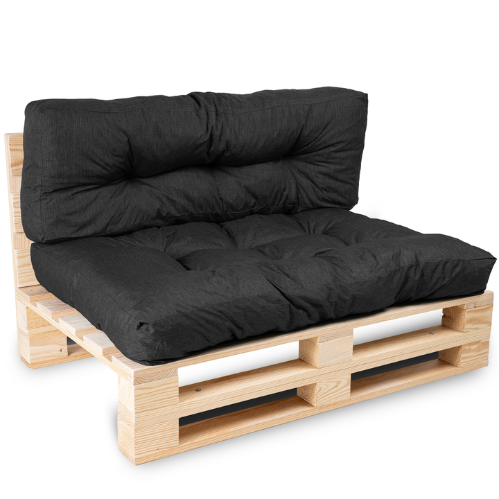 Set zit/rugkussen voor palletbank
