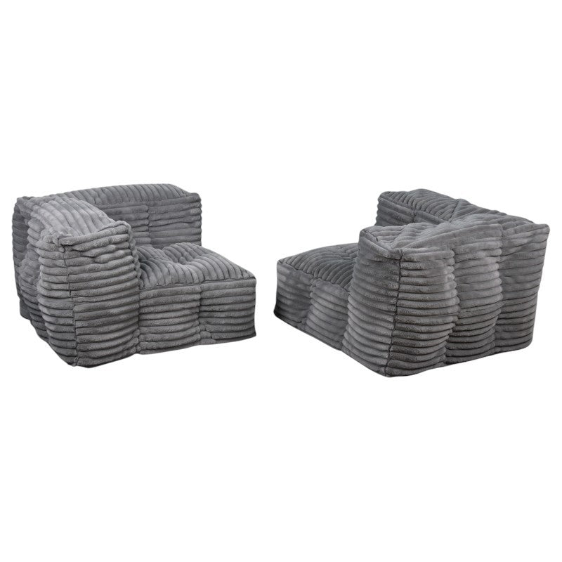 Modulaire Bank Ribfluweel - 90x180 Cm