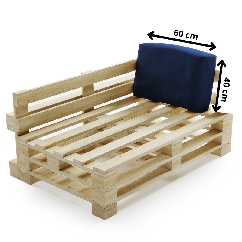 Waterafstotend afneembaar palletkussen - Hoek 60x40 cm