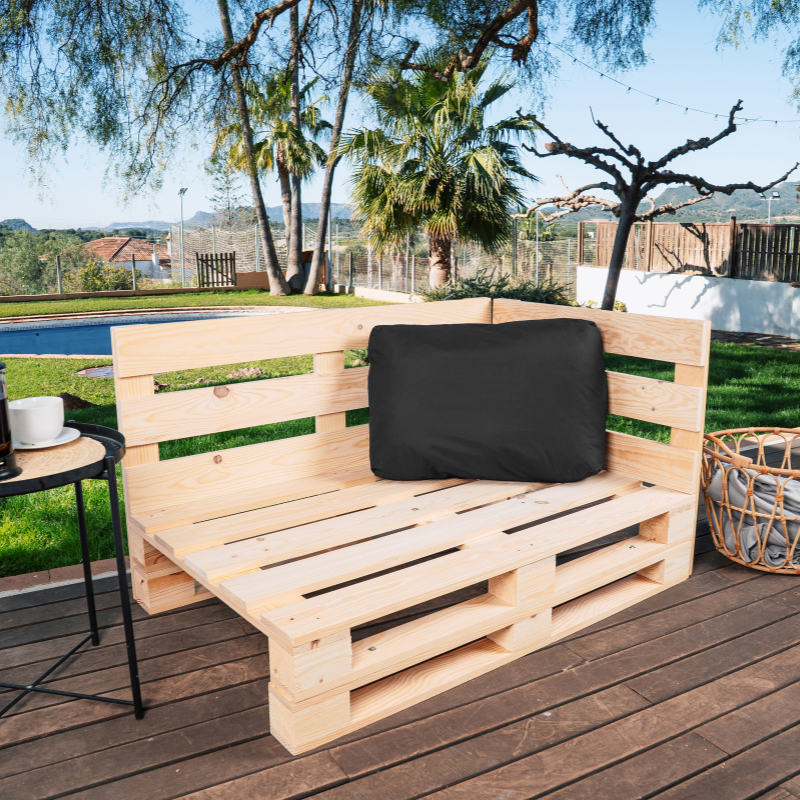Afneembare kussenhoes voor pallet - Hoek 60 x 40 cm