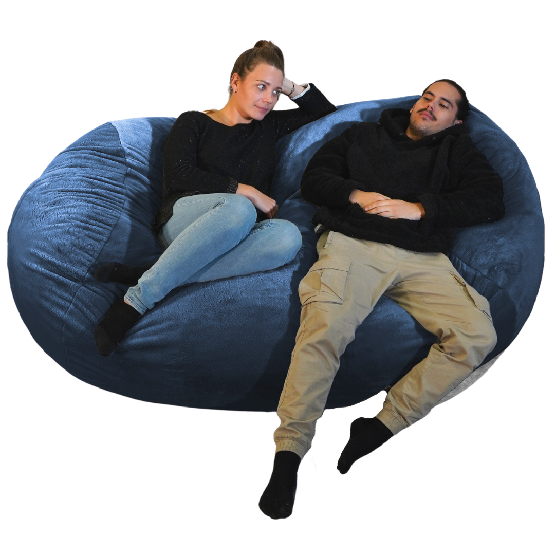 Alleen hoes voor gigantische lange zitzak van imitatiebont - 160 cm
