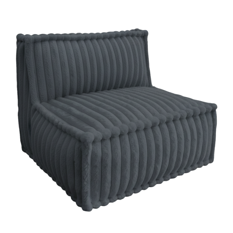 Centrale module voor modulaire bank - Ribfluweel - 90x82 cm