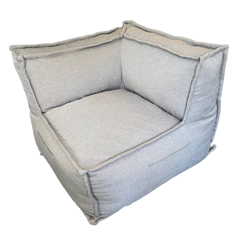 Omkeerbare hoekmodule voor modulaire bank - Linnenlook - 90x90 cm