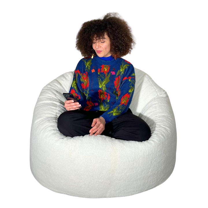 Bouclé poef - 100 cm