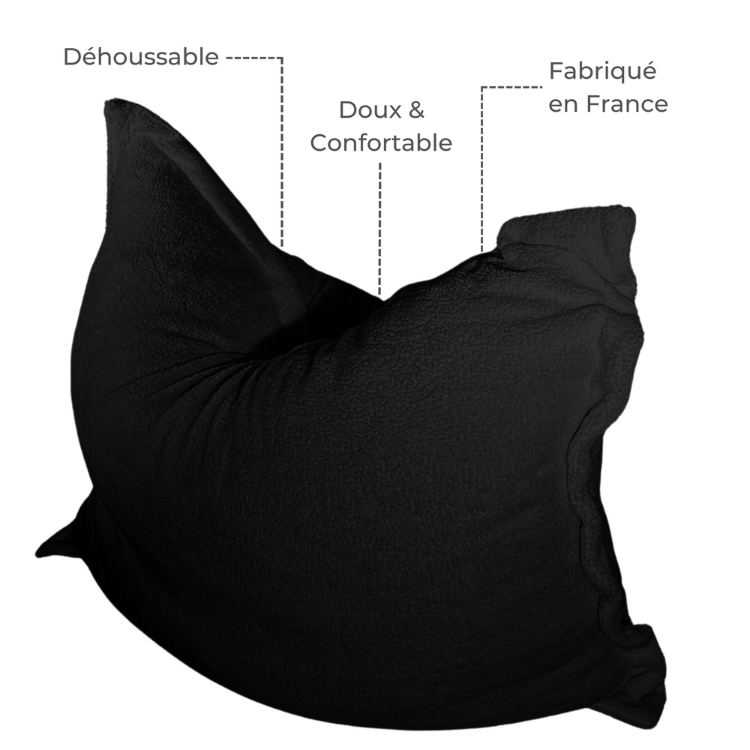 Afneembare Bouclé Poef - 140x180 Cm