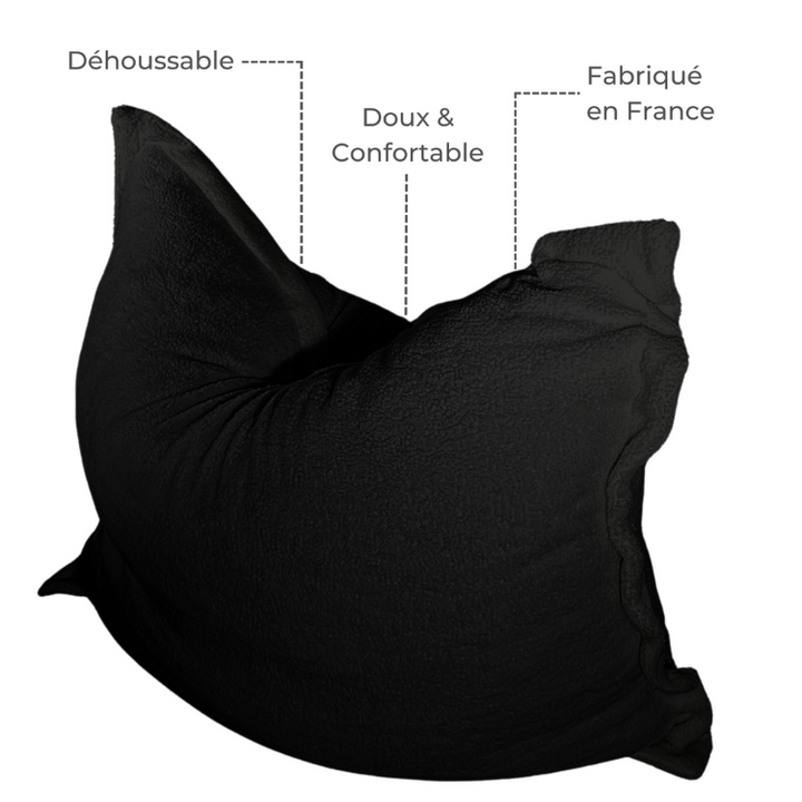 Afneembare Bouclé Poef - 140x180 Cm
