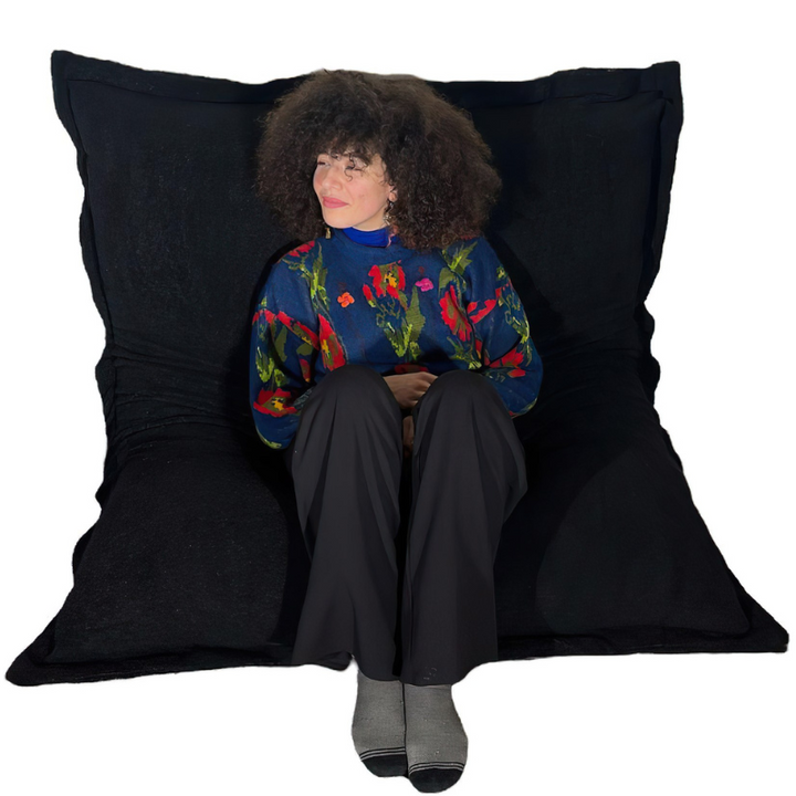 Afneembare Bouclé Poef - 140x180 Cm