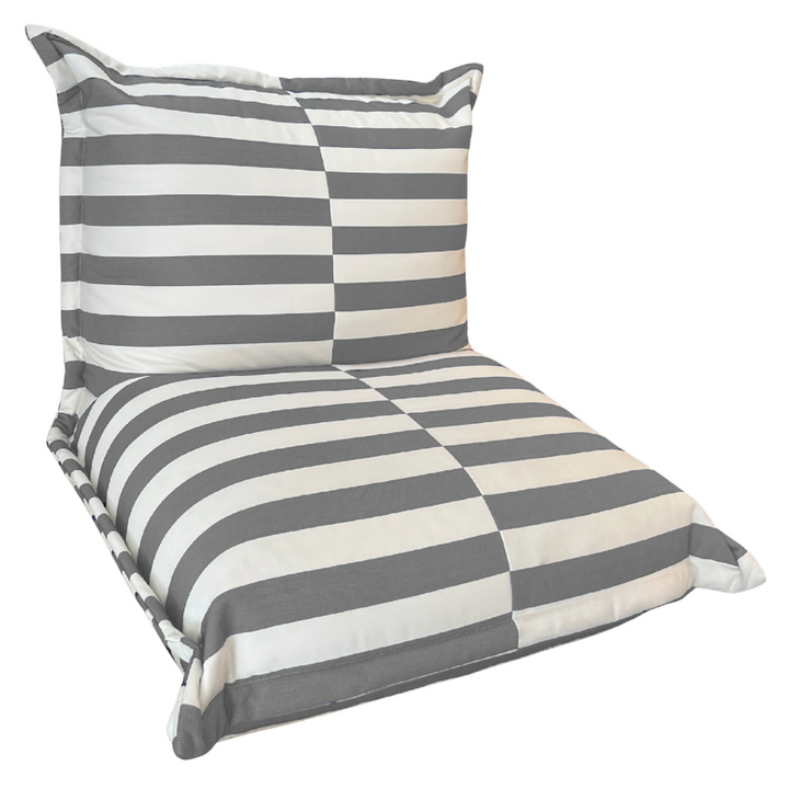 Outdoor Poef Strepen - 85x85x75 Cm