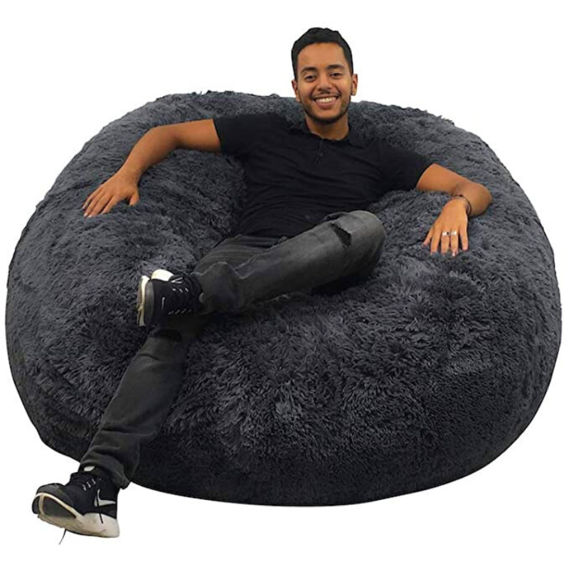 Reuzenpoef van imitatiebont - 140 cm - Banabag