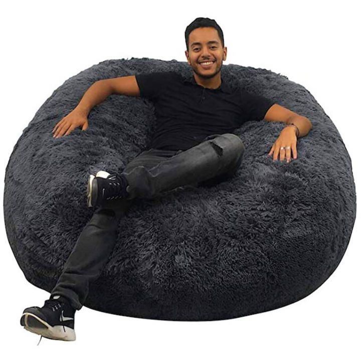 Reuzenpoef van imitatiebont - 140 cm - Banabag