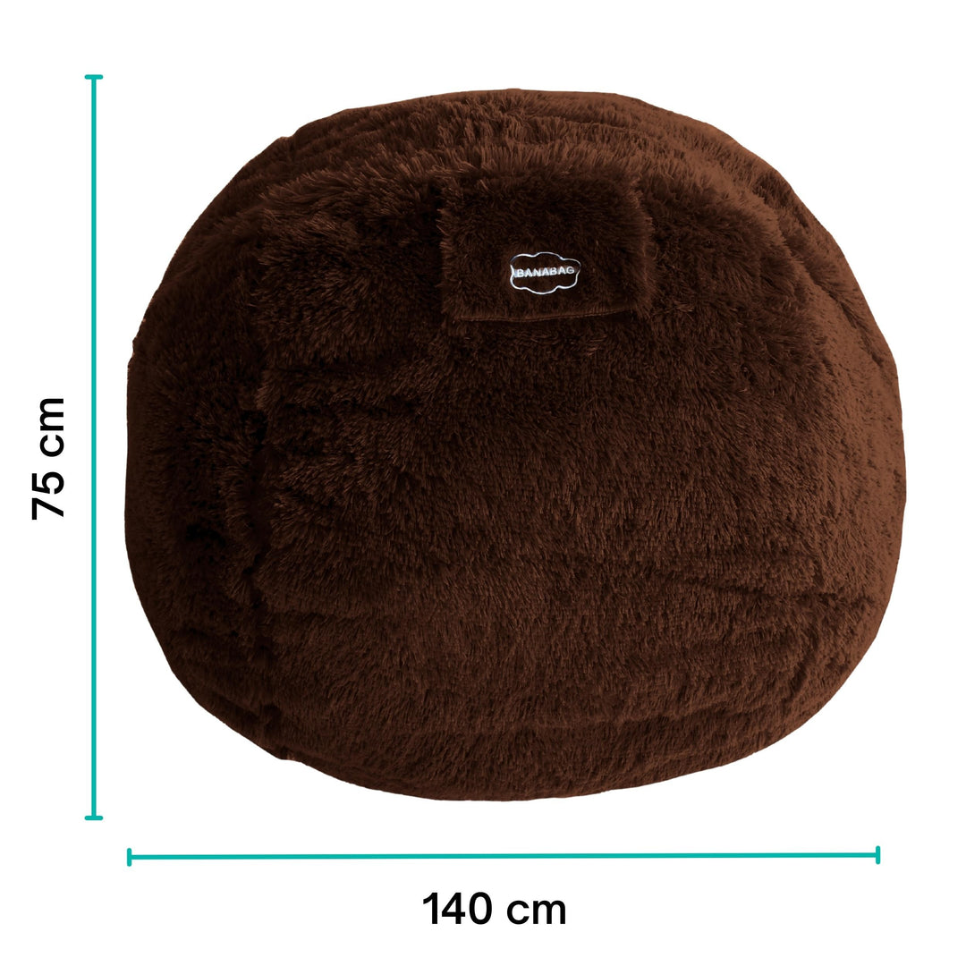 Reuzenpoef van imitatiebont - 140 cm - Banabag