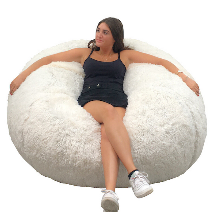 Reuzenpoef van imitatiebont - 140 cm - Banabag