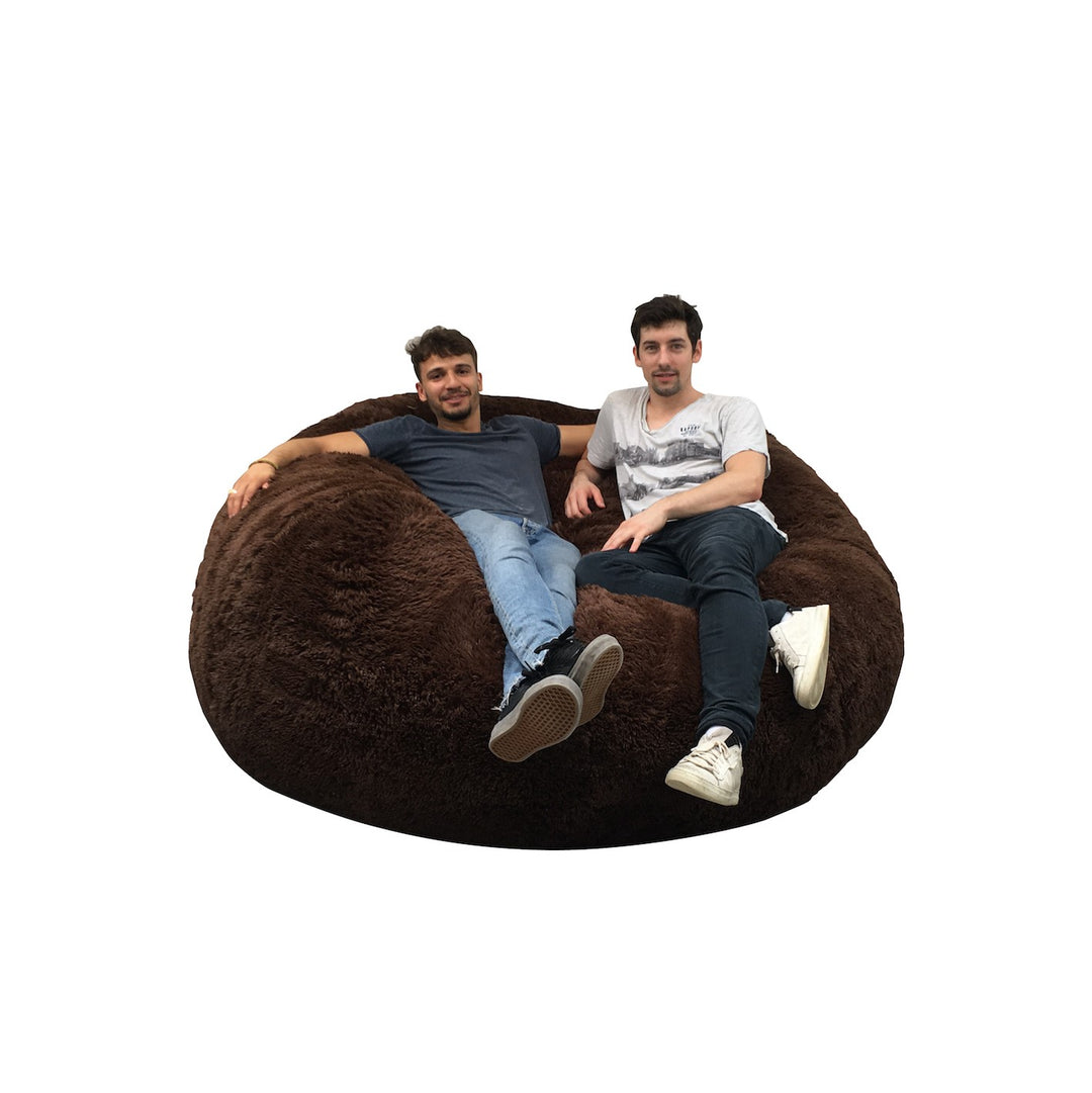 Reuzenpoef van bont - 160 cm - Banabag