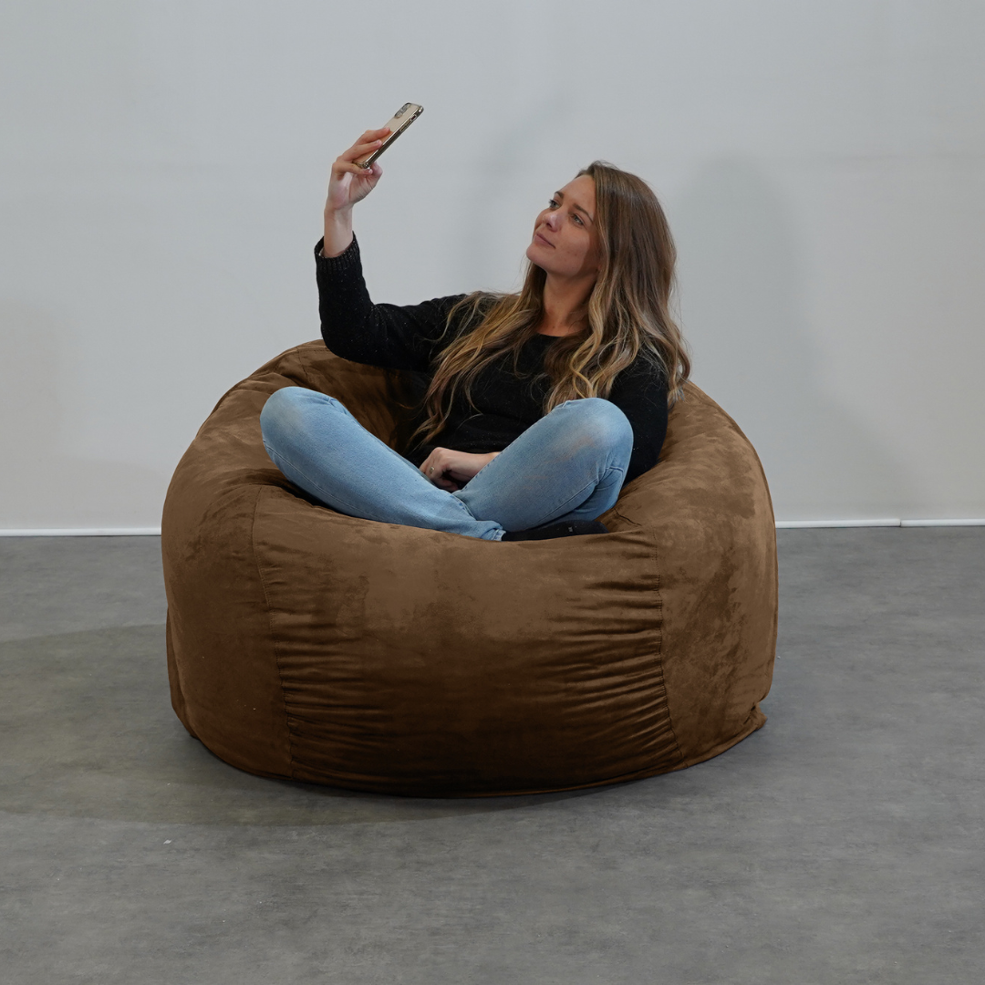 Gigantische zitzak van microsuède - 120 cm - Banabag