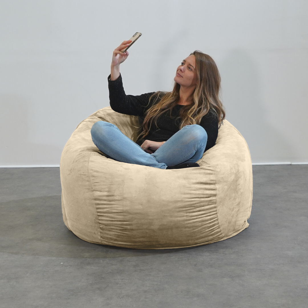 Gigantische zitzak van microsuède - 120 cm - Banabag