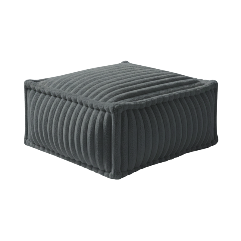 Hocker/Chaise-longue voor Modulaire Bank - Geribbelde Vacht - 80x60x38 Cm